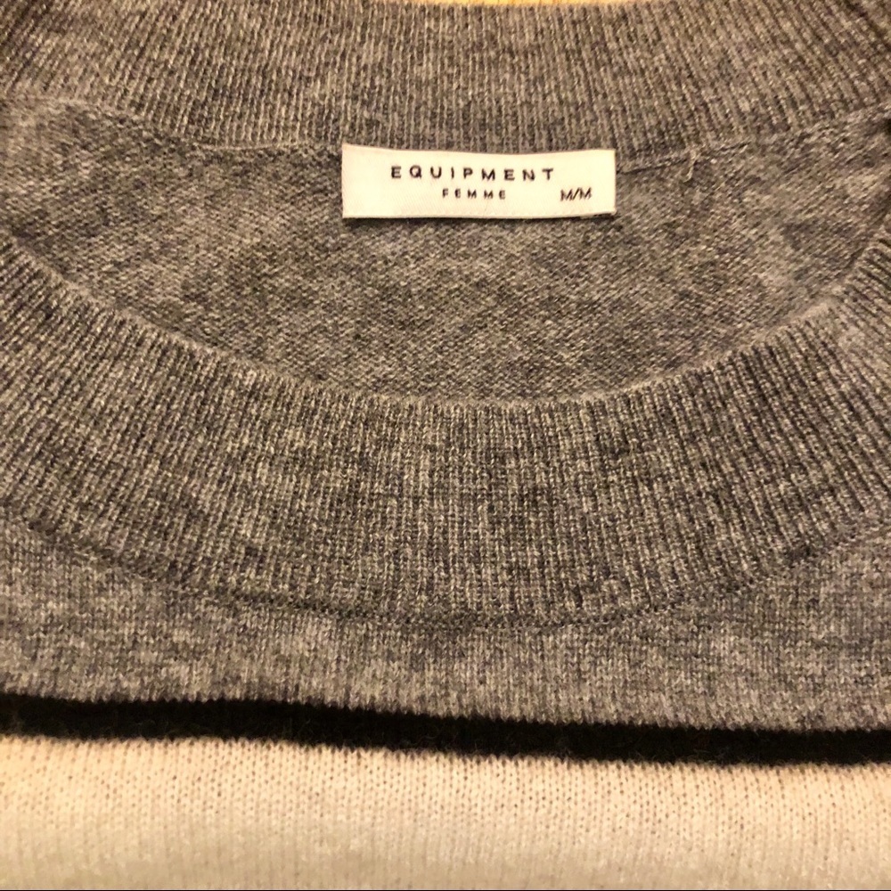 Equipment Cashmere Striped Sweater Size Medium - Picture 2 of 3